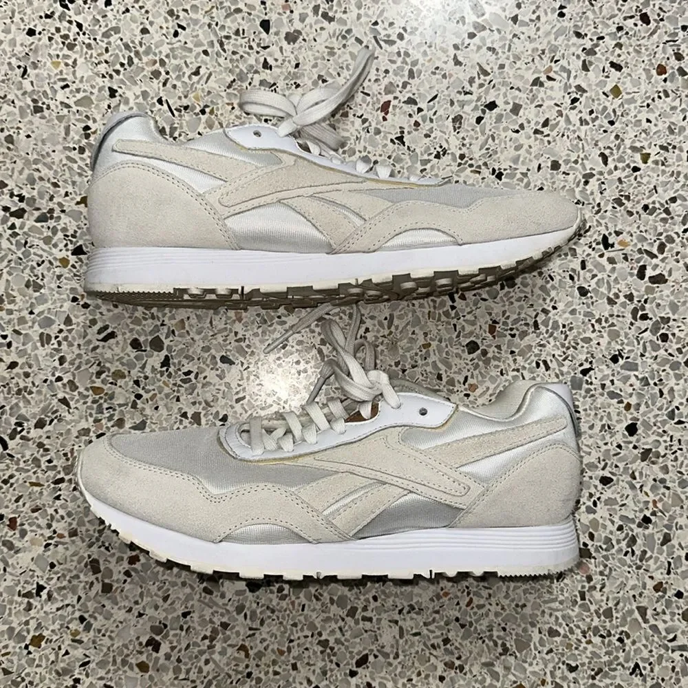 Victoria Beckham White and Beige Athletic Sneakers